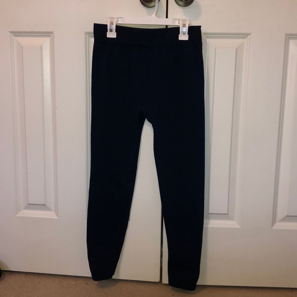 Wool Lined Navy Leggings